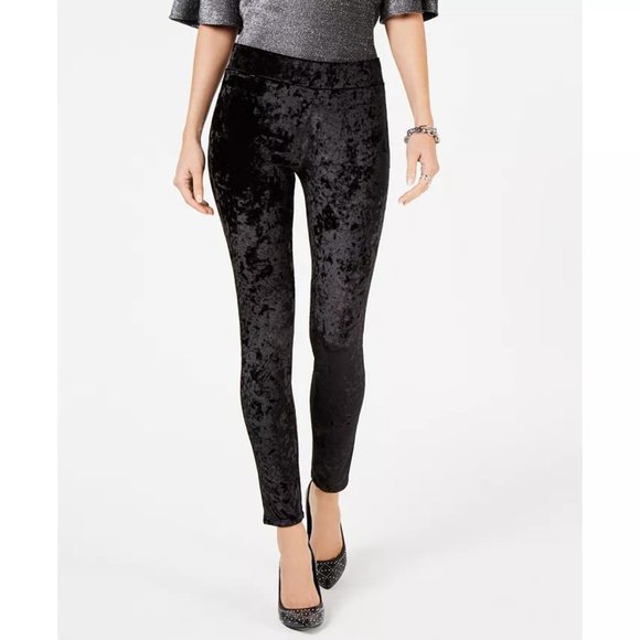 NWT Womens Petite Size Medium MICHAEL Michael Kors Penne Crushed Velvet Legging - Picture 1 of 3